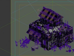 desert gobi - cottage room Modello 3D
