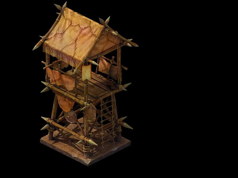 desert gobi - outpost 03 3D Model .c4d .max .obj .3ds .fbx .stl .blend 