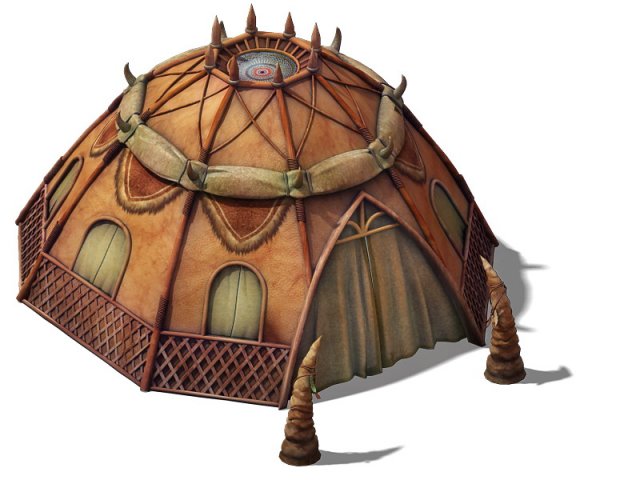 desert gobi - dome tents 01 3D Model .c4d .max .obj .3ds .fbx .stl .blend