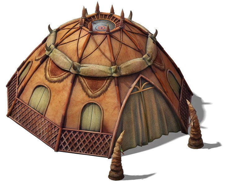 desert gobi - dome tents 01 3D Model .c4d .max .obj .3ds .fbx .stl .blend 