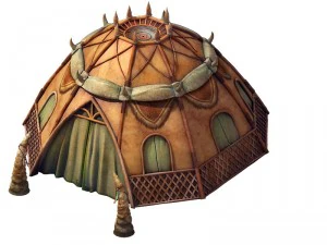 desert gobi - dome tents 01 3D Model