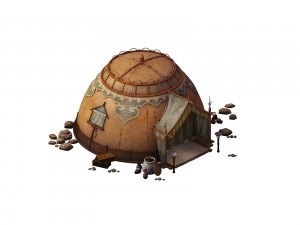 desert gobi - dome tent 02 3Dモデル