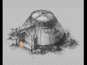 desert gobi - dome tent 02 3Dモデル