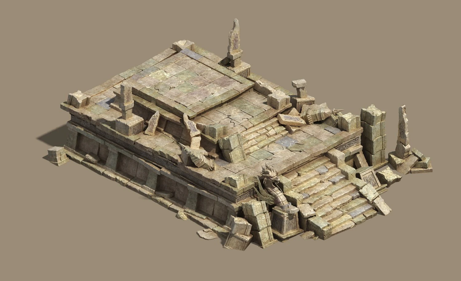 desert - altar void 3D Model .c4d .max .obj .3ds .fbx .stl .blend 