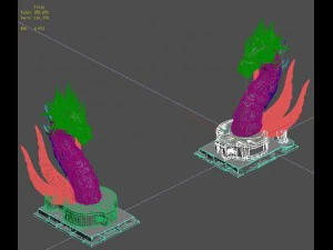 desert - stone dragon guardian beast 3D Model