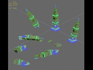 desert - leaning tower remains 3D Model