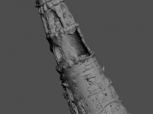 desert - remains stone pagoda Modello 3D