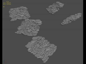 pared de monta&ntilde;a - escalera de piedra Modelo 3D