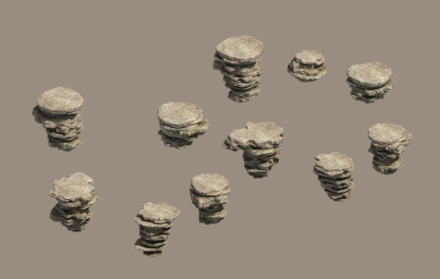 mountain wall - stone 3D Model .c4d .max .obj .3ds .fbx .stl .blend 
