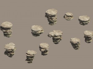 mountain wall - stone Modèle 3D