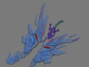 mountain - big sword 3D Model