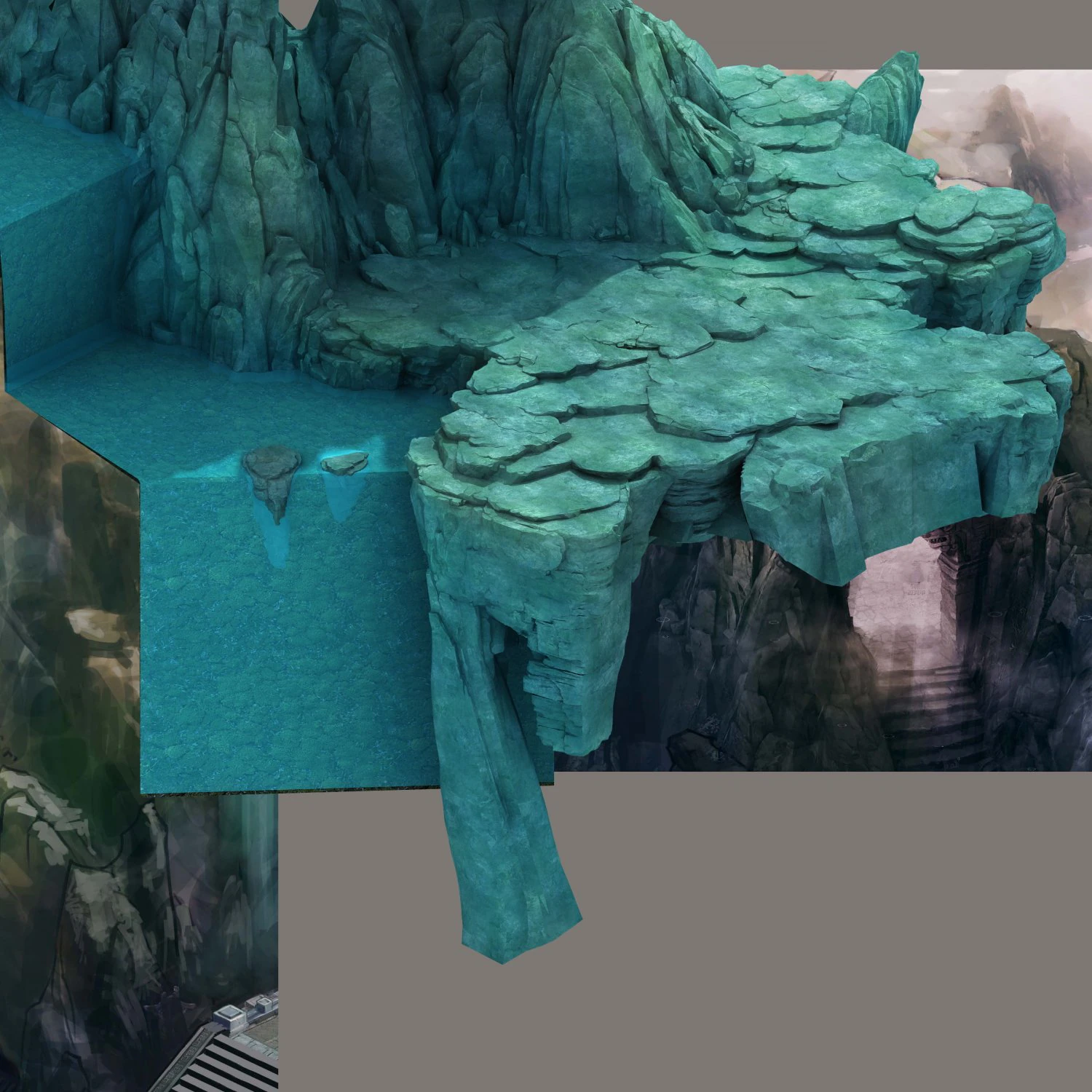 mountain - terrain 01 3D Model .c4d .max .obj .3ds .fbx .stl .blend 