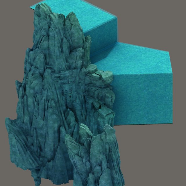 mountain - terrain 02 Model 3D .c4d .max .obj .3ds .fbx .stl .blend 