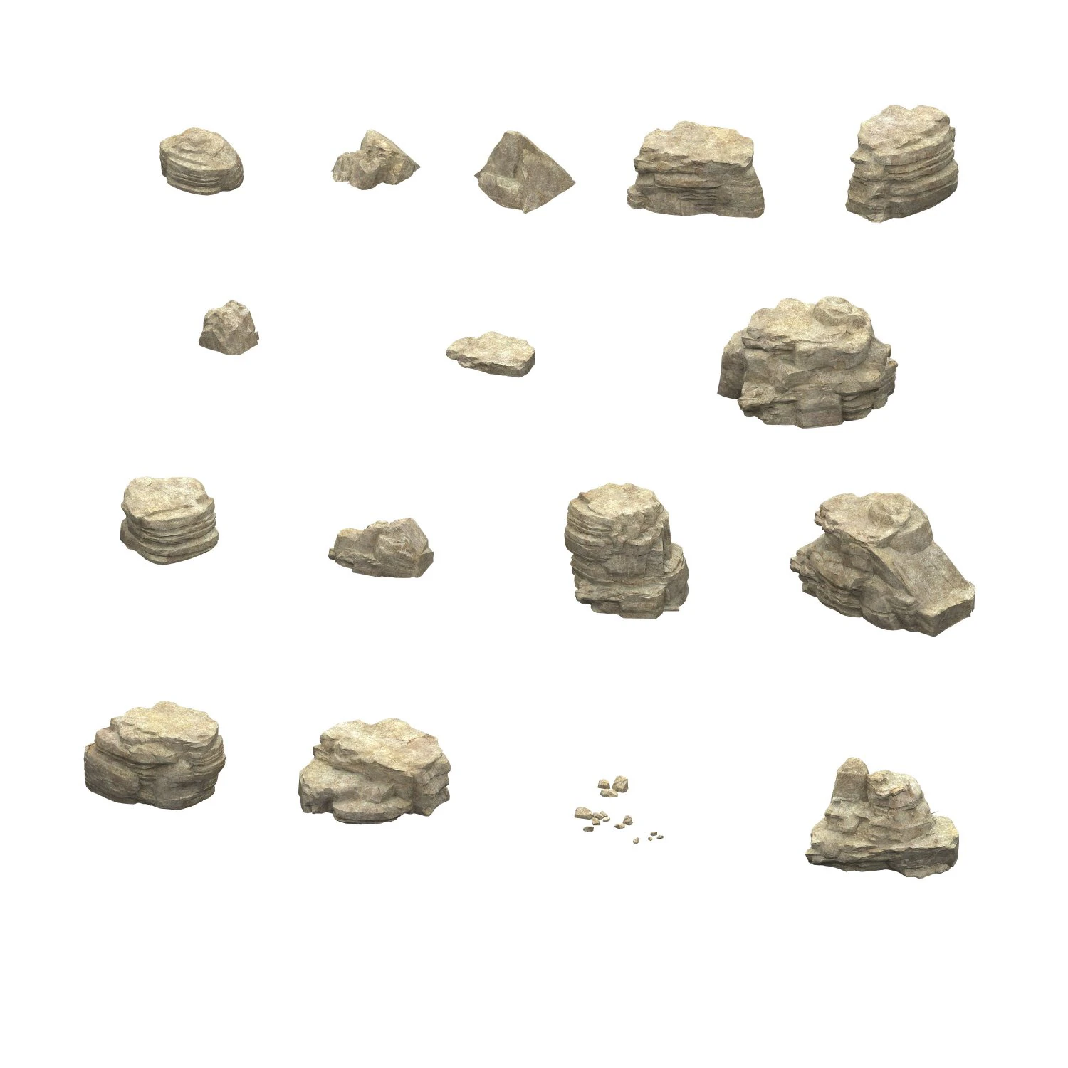 mountain - terrain 11 3D Model .c4d .max .obj .3ds .fbx .stl .blend