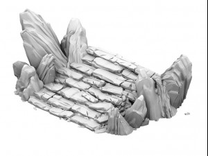 mountain - terrain stone staircase 01 3D Model
