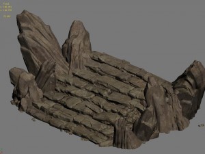 mountain - terrain stone staircase 01 3D Model