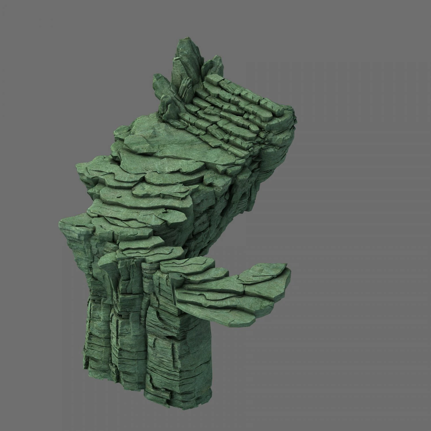 mountain - terrain stone staircase 02 3D Model .c4d .max .obj .3ds .fbx .stl .blend 