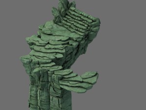 mountain - terrain stone staircase 02 3D Model