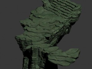 mountain - terrain stone staircase 02 Modello 3D