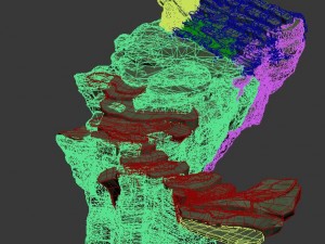 mountain - terrain stone staircase 02 Modello 3D