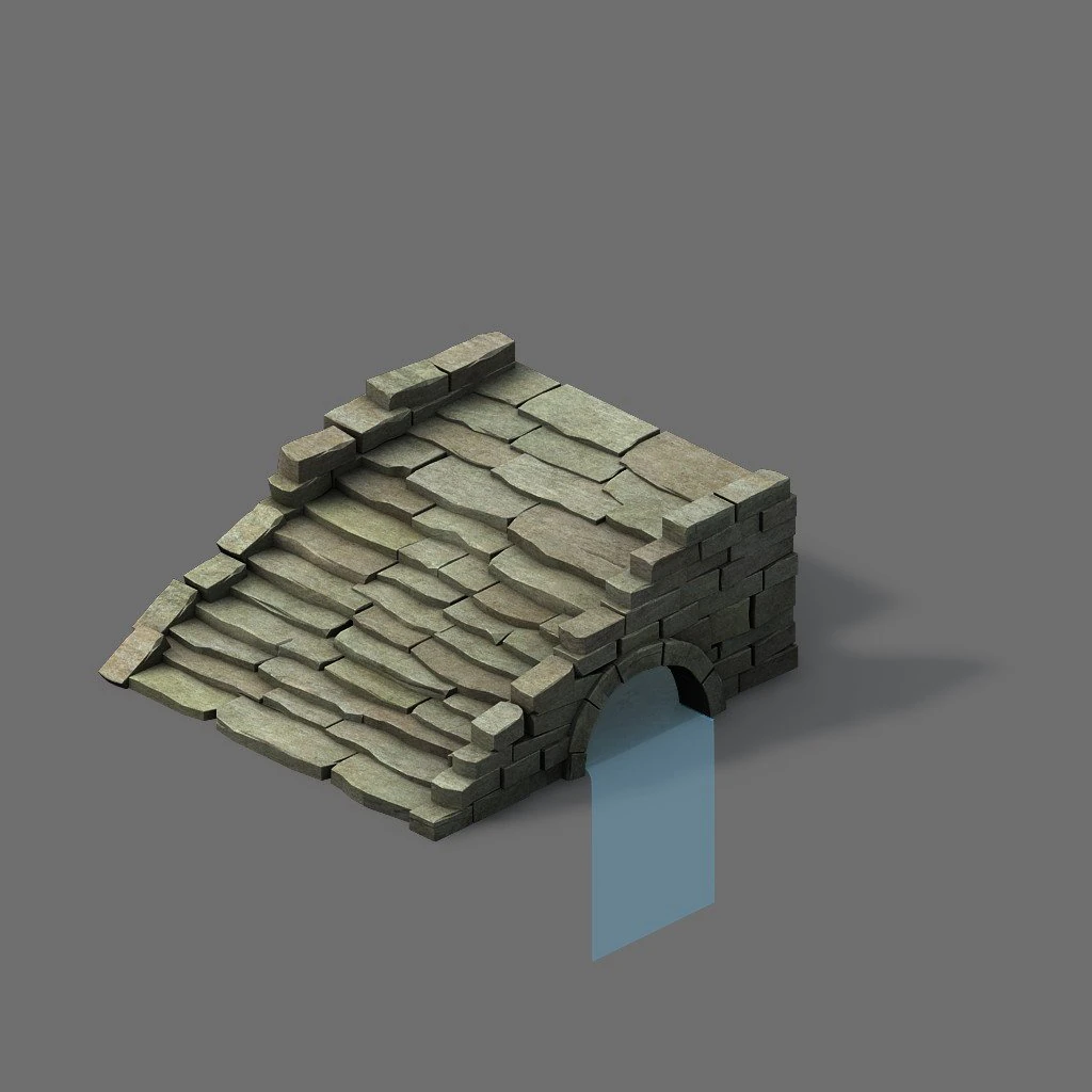 mountain - terrain stone staircase 03 3D Model .c4d .max .obj .3ds .fbx .stl .blend 