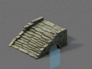 mountain - terrain stone staircase 03 3D Model