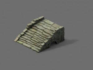 mountain - terrain stone staircase 03 3D Model
