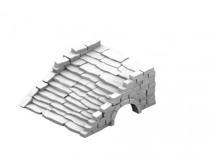 mountain - terrain stone staircase 03 3D Model