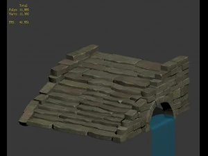 mountain - terrain stone staircase 03 3D Model