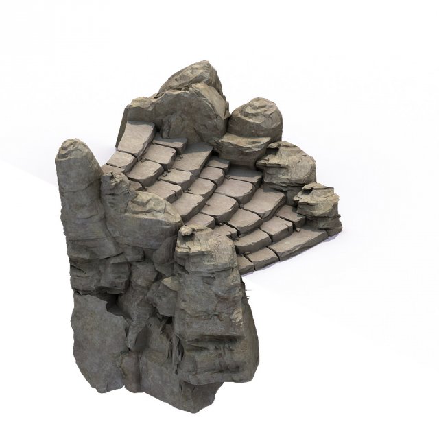 mountain - terrain stone staircase 04 Modelo 3D .c4d .max .obj .3ds .fbx .stl .blend 