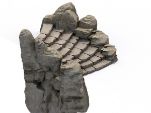 mountain - terrain stone staircase 04 Modèle 3D