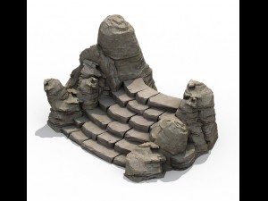 mountain - terrain stone staircase 05 3Dモデル