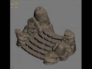 mountain - terrain stone staircase 05 3D Model