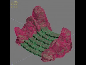 mountain - terrain stone staircase 05 3D Model