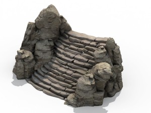 mountain - terrain stone stairs 06 3Dモデル