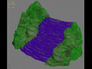 mountain - terrain stone stairs 06 3D Model