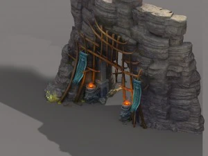 kır evi - giriş 02 3D Model