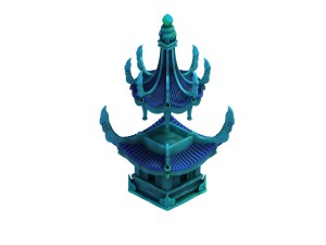 game model - ascension stage flying point Modelo 3D
