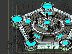 game model - ascension stage flying point Modelo 3D