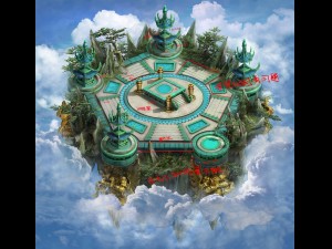 game model - ascension stage flying point Modelo 3D