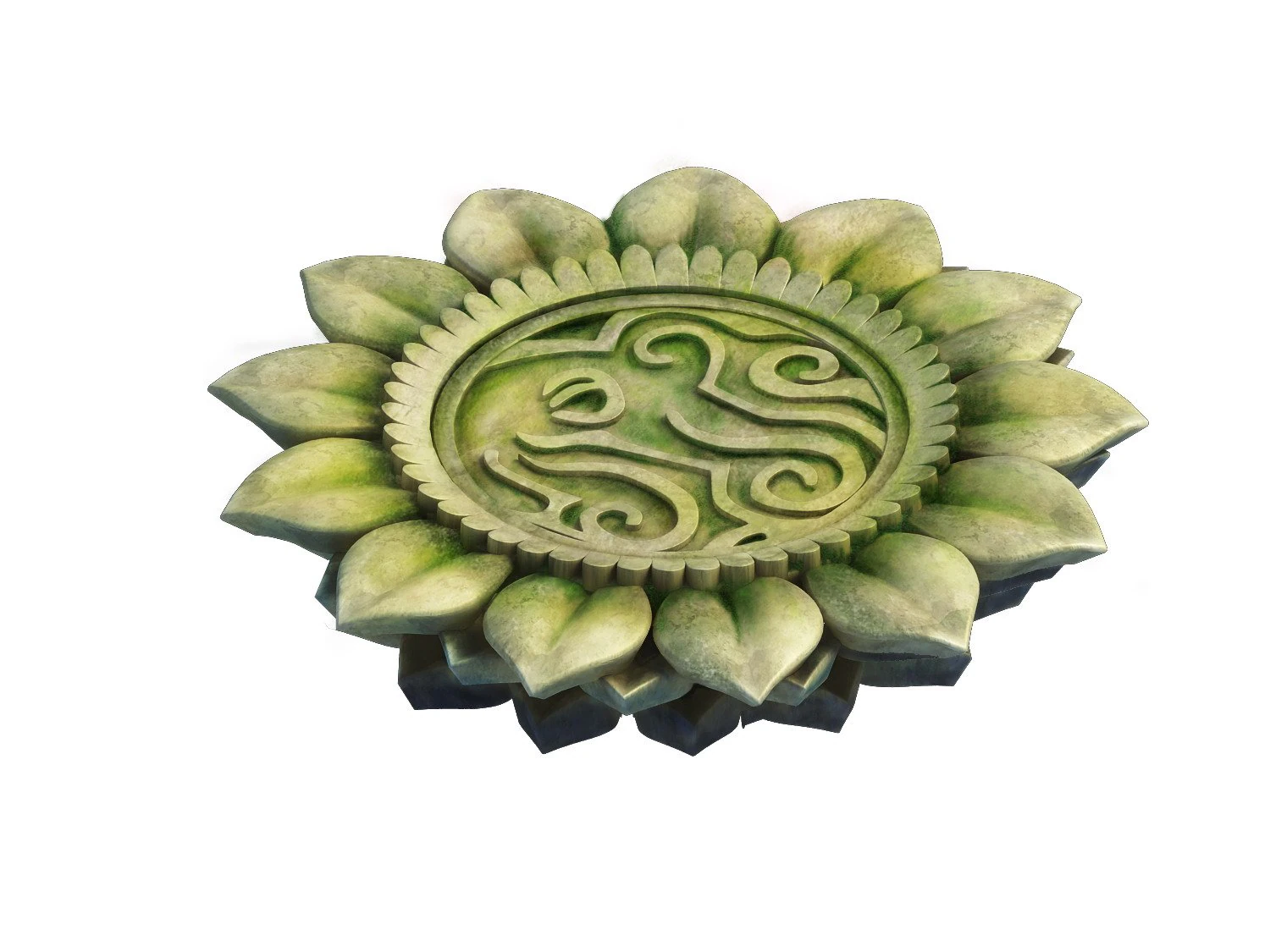stone carvings - lotus seat 3D Model .c4d .max .obj .3ds .fbx .stl .blend 