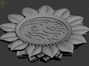 stone carvings - lotus seat 3Dモデル