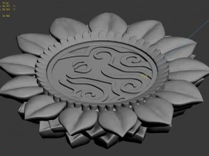 stone carvings - lotus seat 3D Model