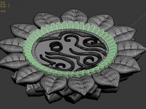 stone carvings - lotus seat 3Dモデル