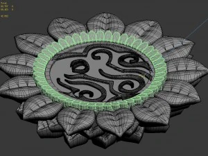 stone carvings - lotus seat 3D Model