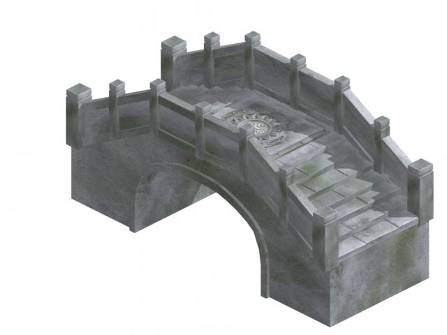 stone arch bridge Modelo 3D .c4d .max .obj .3ds .fbx .stl .blend 
