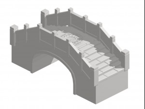 stone arch bridge Modelo 3D