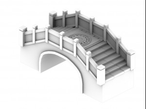 stone arch bridge Modelo 3D