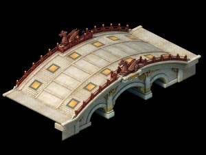 game model - stone arch bridge - white jade bridge 3Dモデル
