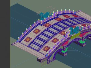 game model - stone arch bridge - white jade bridge 3D Model